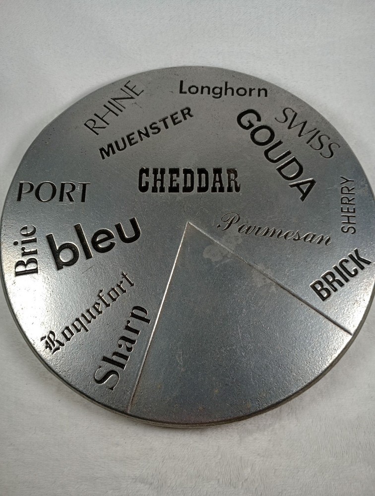 Pewterex 10" Round Cheese Plate / Server - Embossed Kitchenware