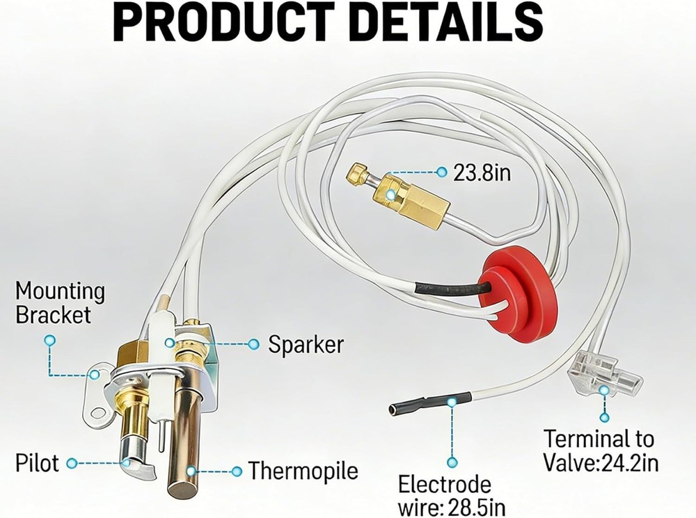 Pilot Assembly for Water Heater Parts Rheem Ruud Richmond SP21058 SP21059