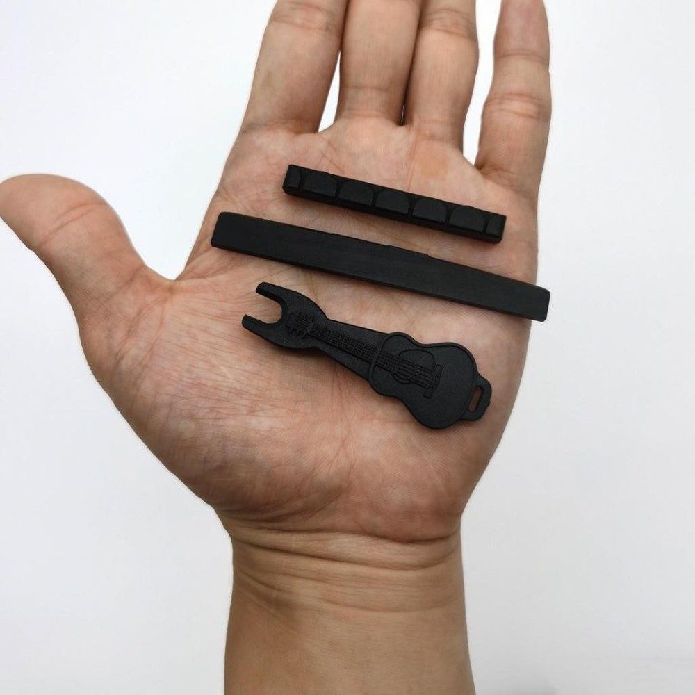 Black Ebony Bridge Saddle And Slotted Nut with for Classical