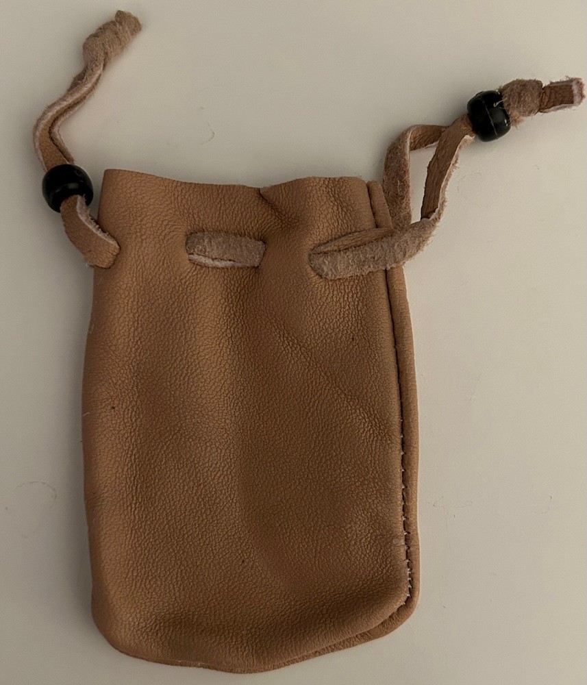 2"x3" Soft Leather Drawstring Bag Pouch!