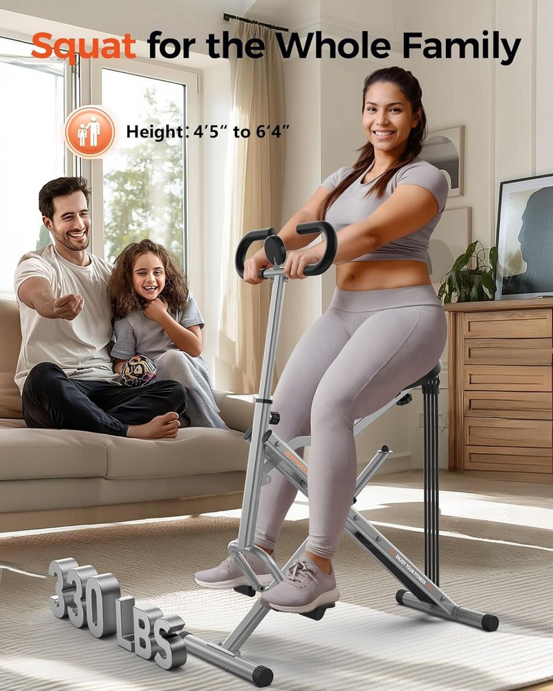 Squat Machine for Home,Rodeo Core Exercise Machine,330lbs Foldable,Adjustable...