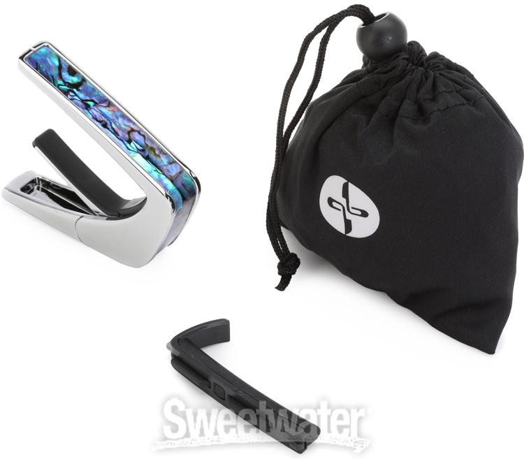 Thalia Shell Collection Capo - Chrome with Blue Abalone