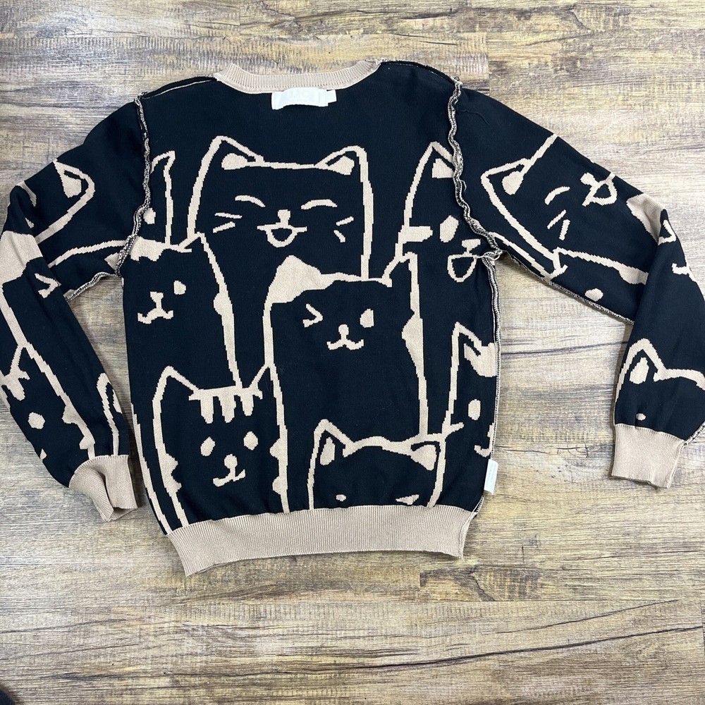 Lizette Collection Pullover Cat Sweater Women’s Size S