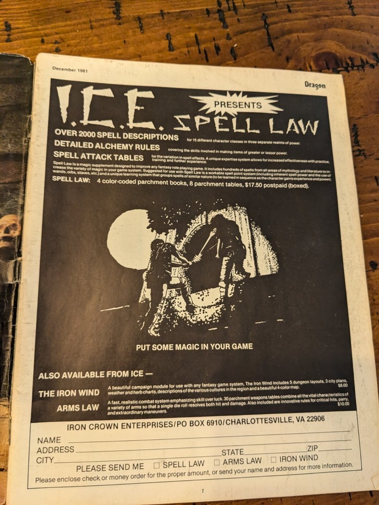 Dragon Magazine issue #56 dec 1981