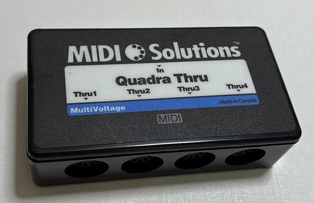 MIDI Solutions QUADRA THRU 4-output Active MIDI Thru Box