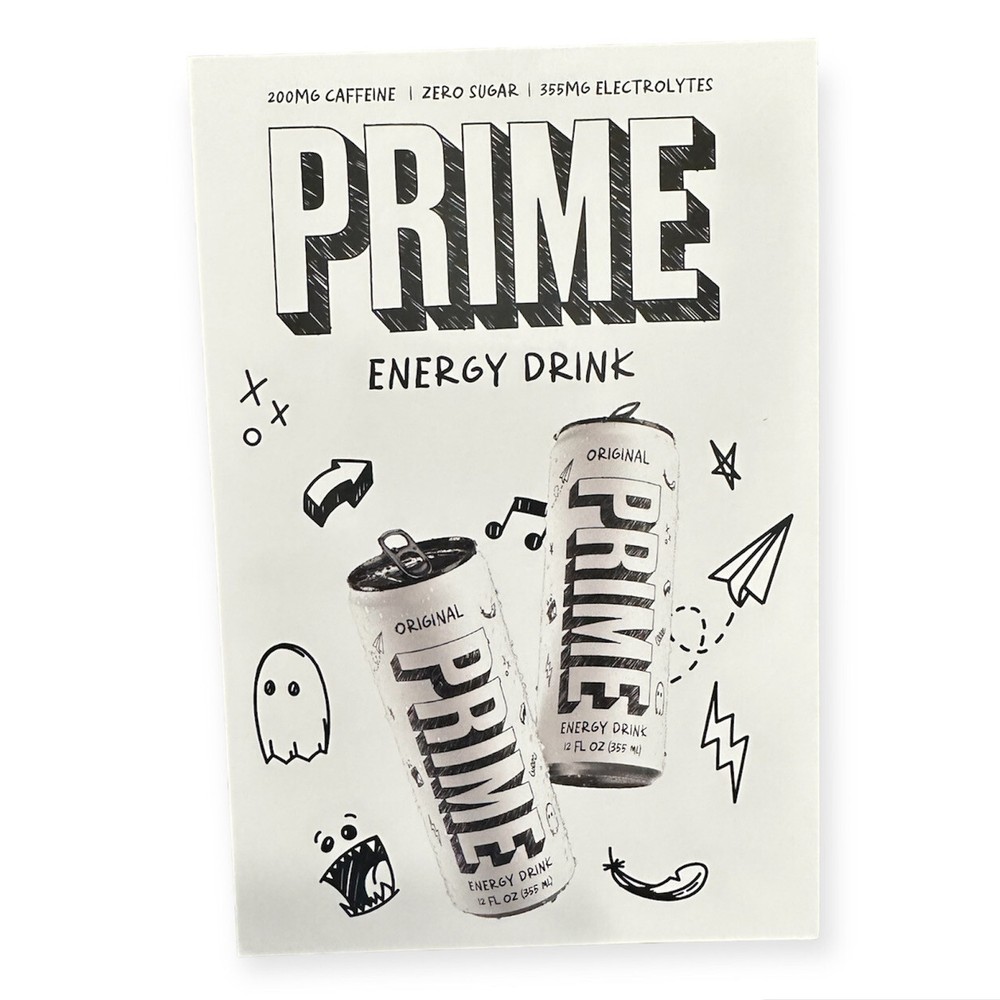Prime Energy Original Window Cling Advertisement Stickers Hydration 6” x 4”