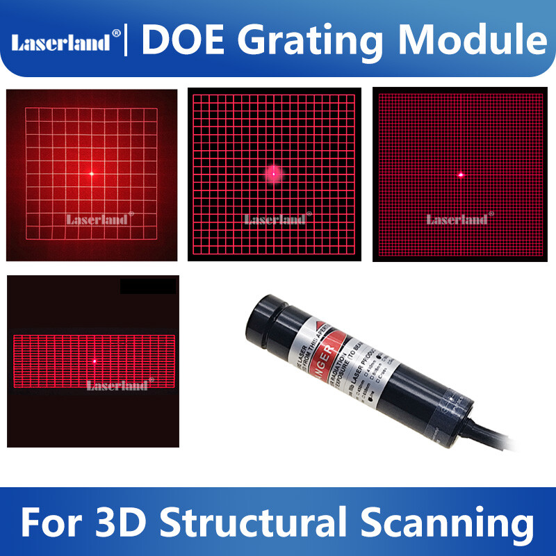 3D Scanner Red Laser Module Structural Light Source Grid DOE Diffraction Grating