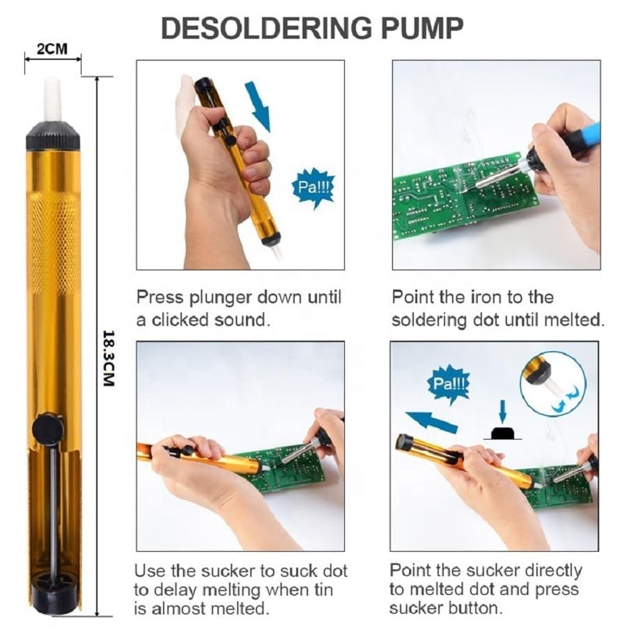 Soldering Iron Kit, LCD digital display, inner-heat, Adjustable Orange