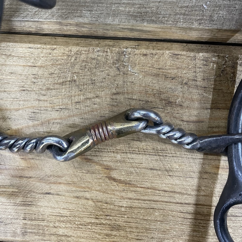 Dutton Combination Hackamore With Twisted Wire Dogbone Mouthpiece Bit