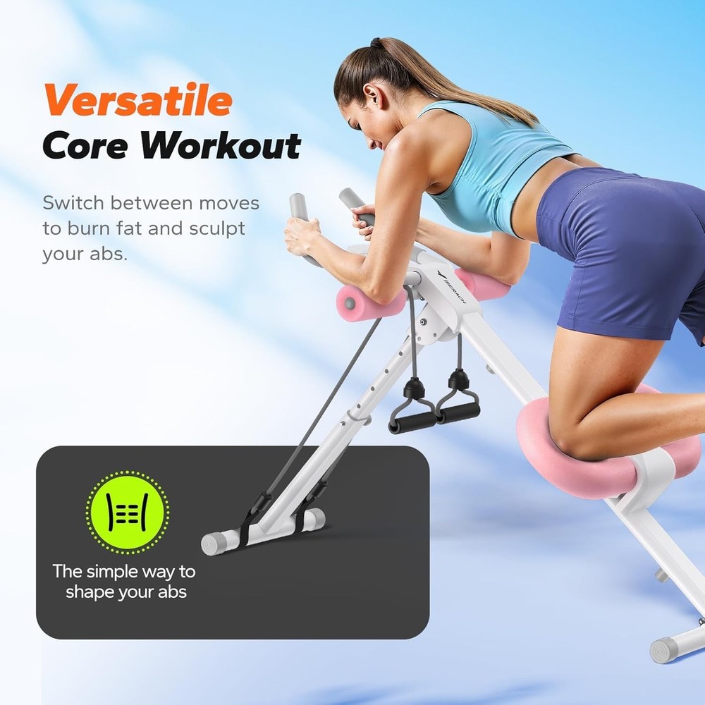 Ab Machine, Ab Workout Equipment, Adjustable Ab Trainer Machine for Abs Workout