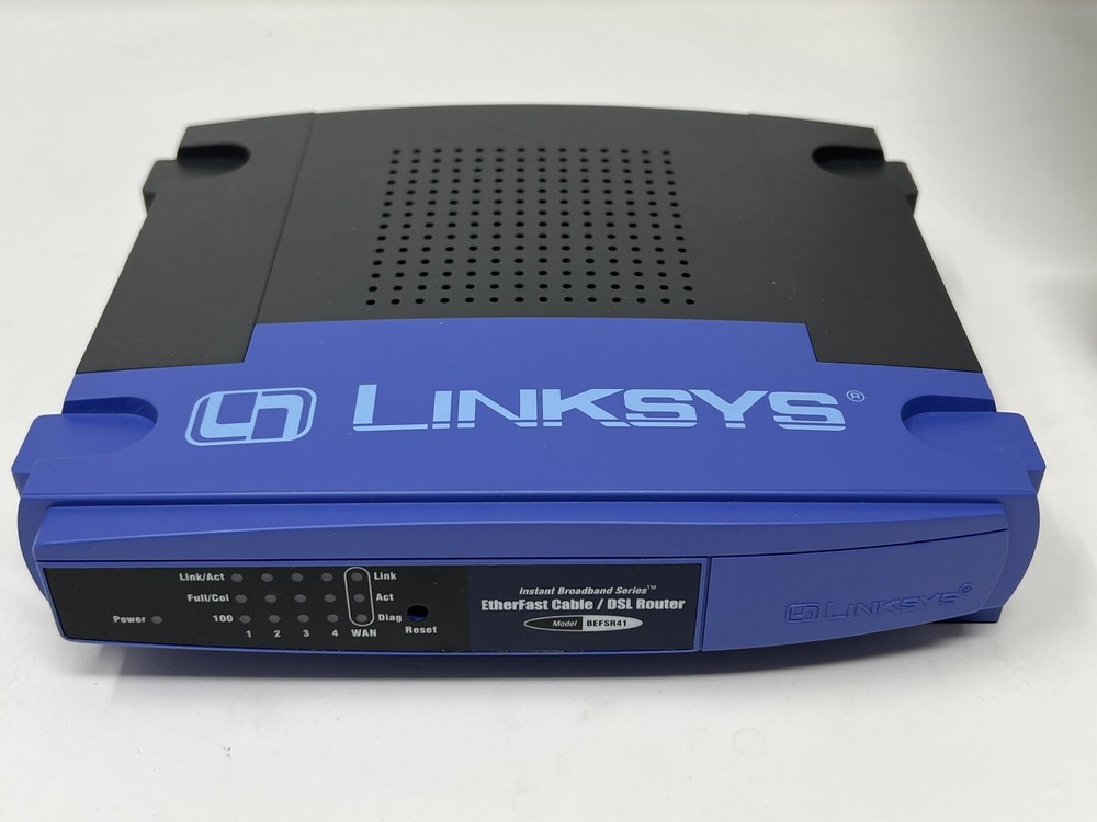 Linksys EtherFast 4-Port Cable Dsl Wired Router BEFSR41 - Missing AC Adapter