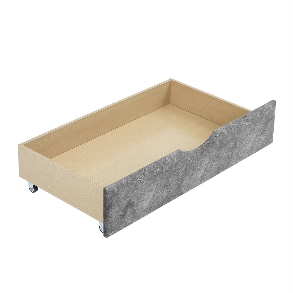 Full Size Daybed Upholstered Bed Frame Sofa Bed w/ 2 Storage Drawers US