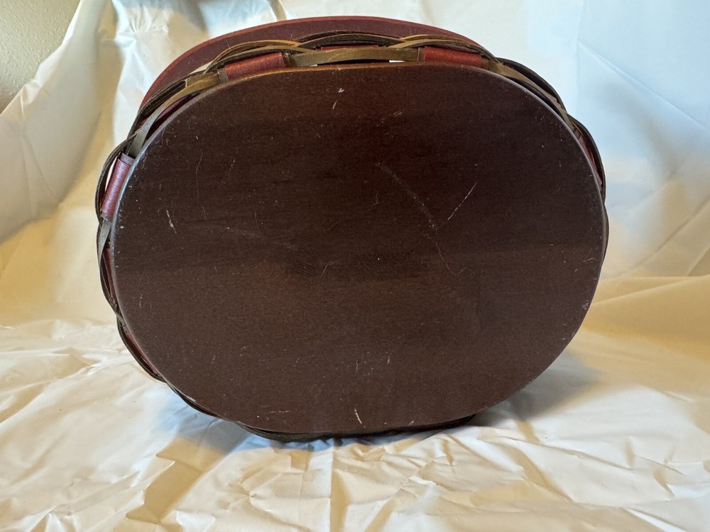 Longaberger 2011 Crimson Hill Oval Basket & Protector