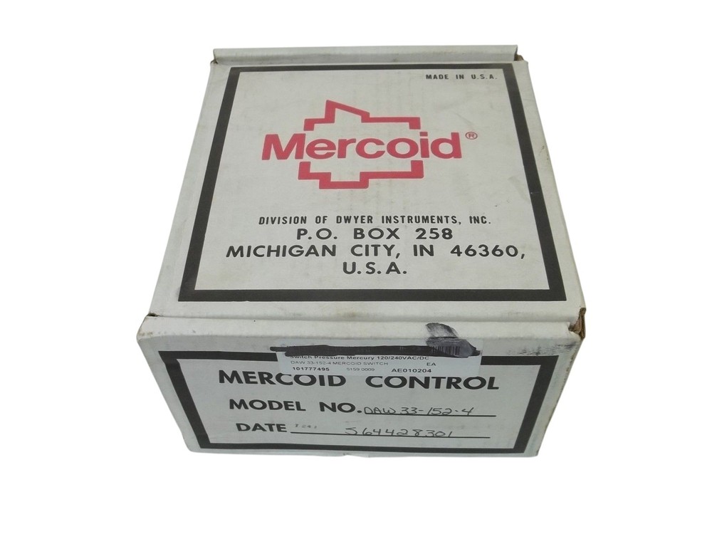 MERCOID DAW33-152-4 PRESSURE SWITCH NSMP