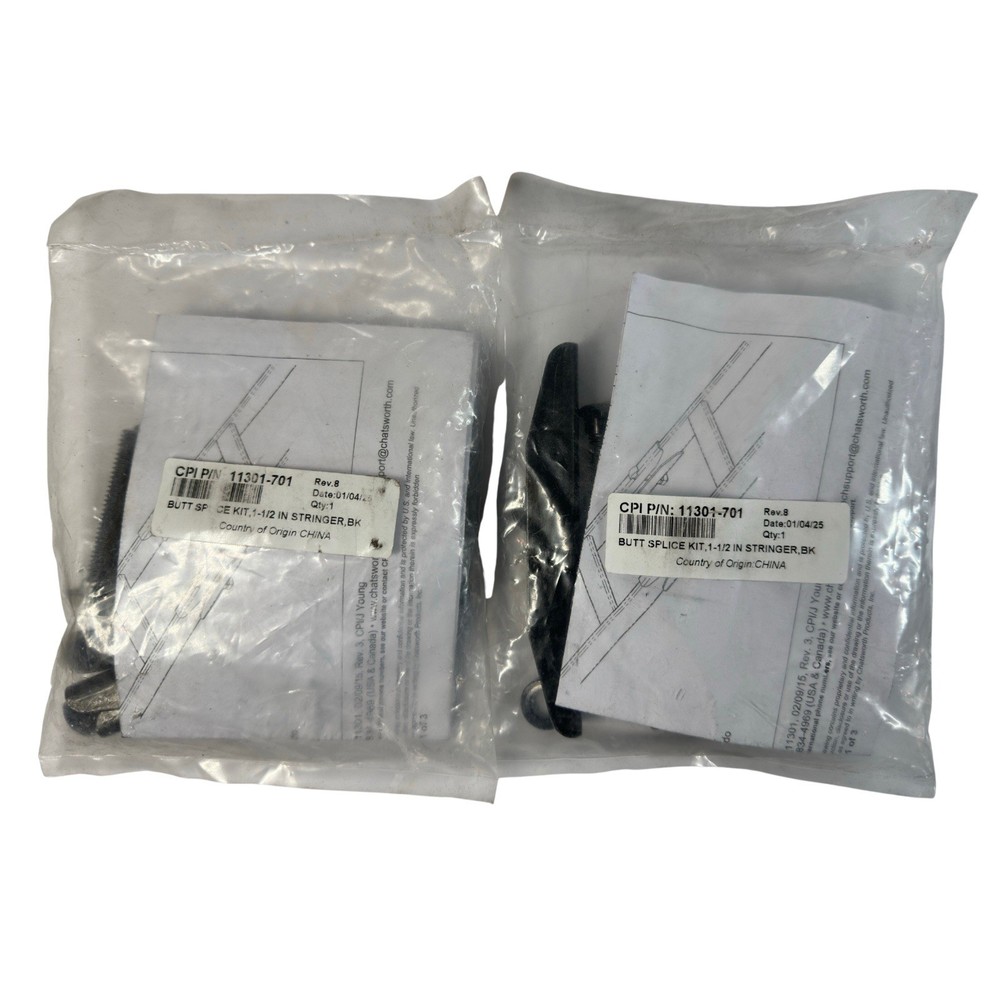 Chatsworth CPI 11301-701 Cable Runway Butt-Splice Kit Black 2 Pack
