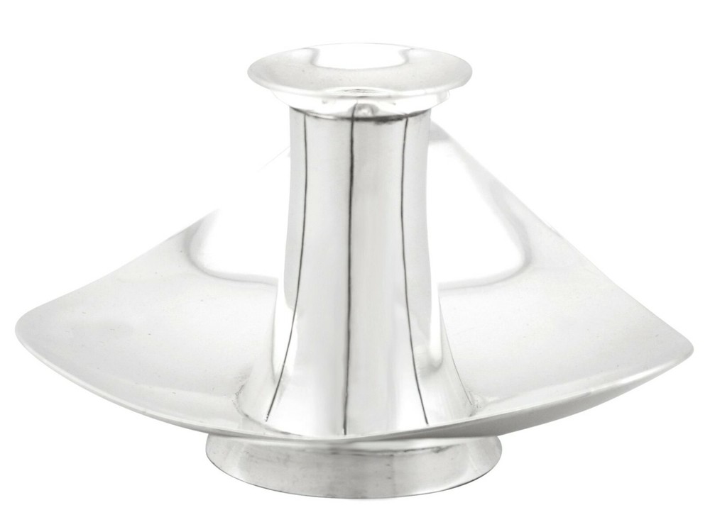 Vintage Sterling Silver Candlesticks - Design Style - Post-1940