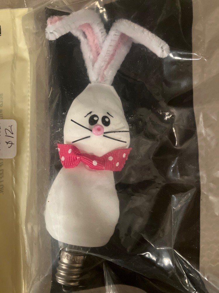 Vickie Jean's Creations White Bunny Stacker Bulb