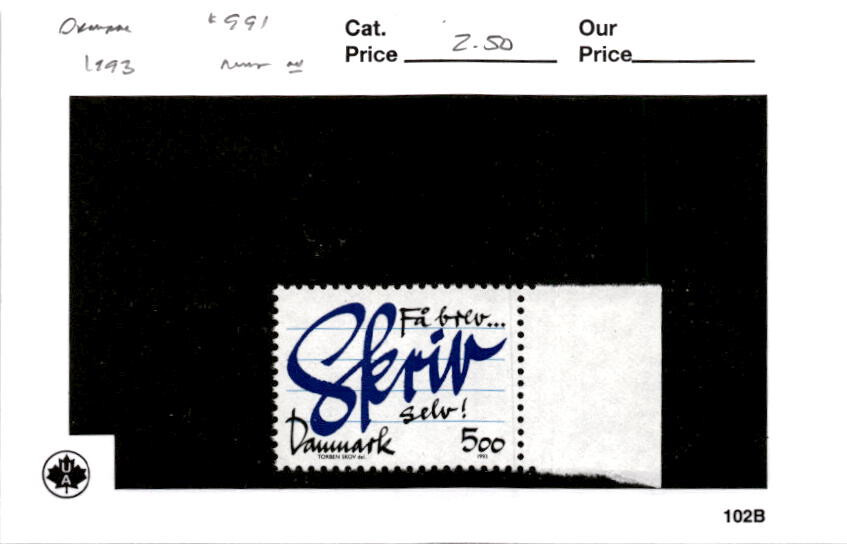 Denmark, Postage Stamp, #991 Mint NH, 1993 (AB)