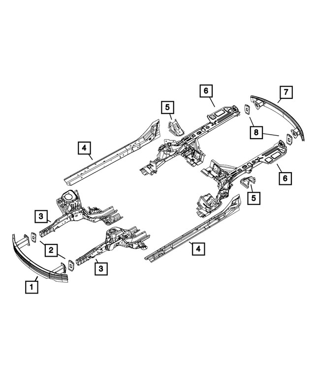 Genuine Mopar Front Siderail Plate Left 68081949ab