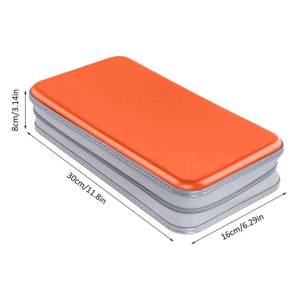 Siveit CD Case Holder, 80 Capacity CD/DVD Case Holders Wallet Hard Plastic CD...
