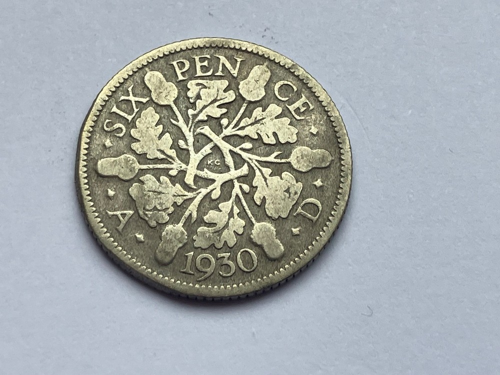 Simply Coins~ 1930 GEORGE V SILVER SIXPENCE