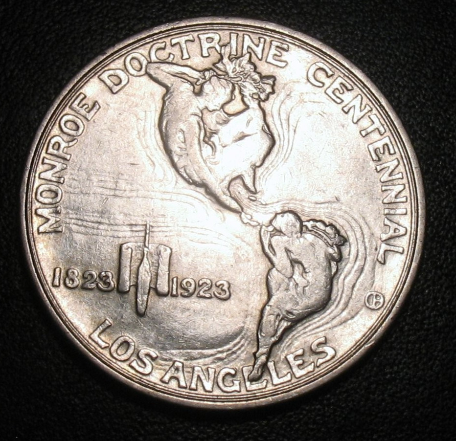 1923 S MONROE DOCTRINE SILVER COMMEMORATIVE HALF DOLLAR COIN
