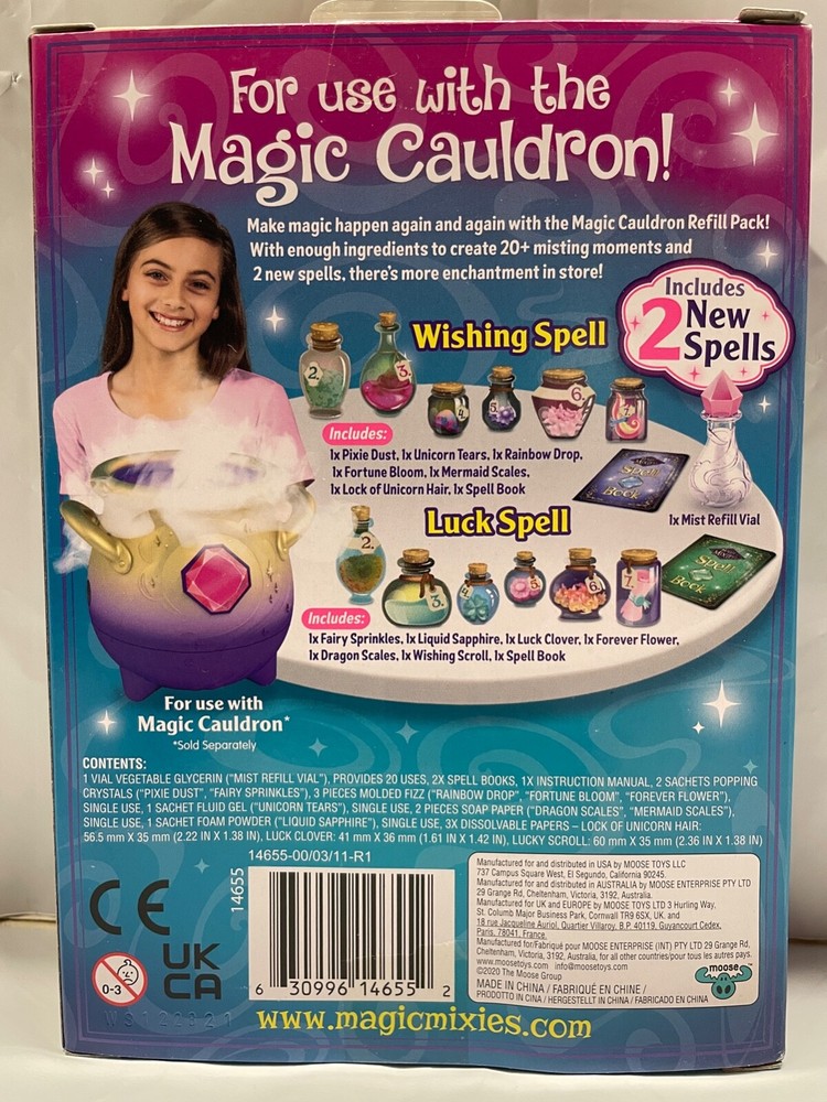 Magic Mixies Magical Mist and Spells Refill Pack for use w/ Magic Cauldron NIB