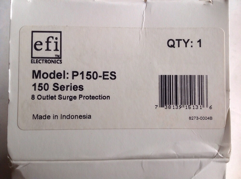 EFI ELECTRONICS POWERTRACKER SURGE PROTECTORS P150ES 8 OUTLET STRIP