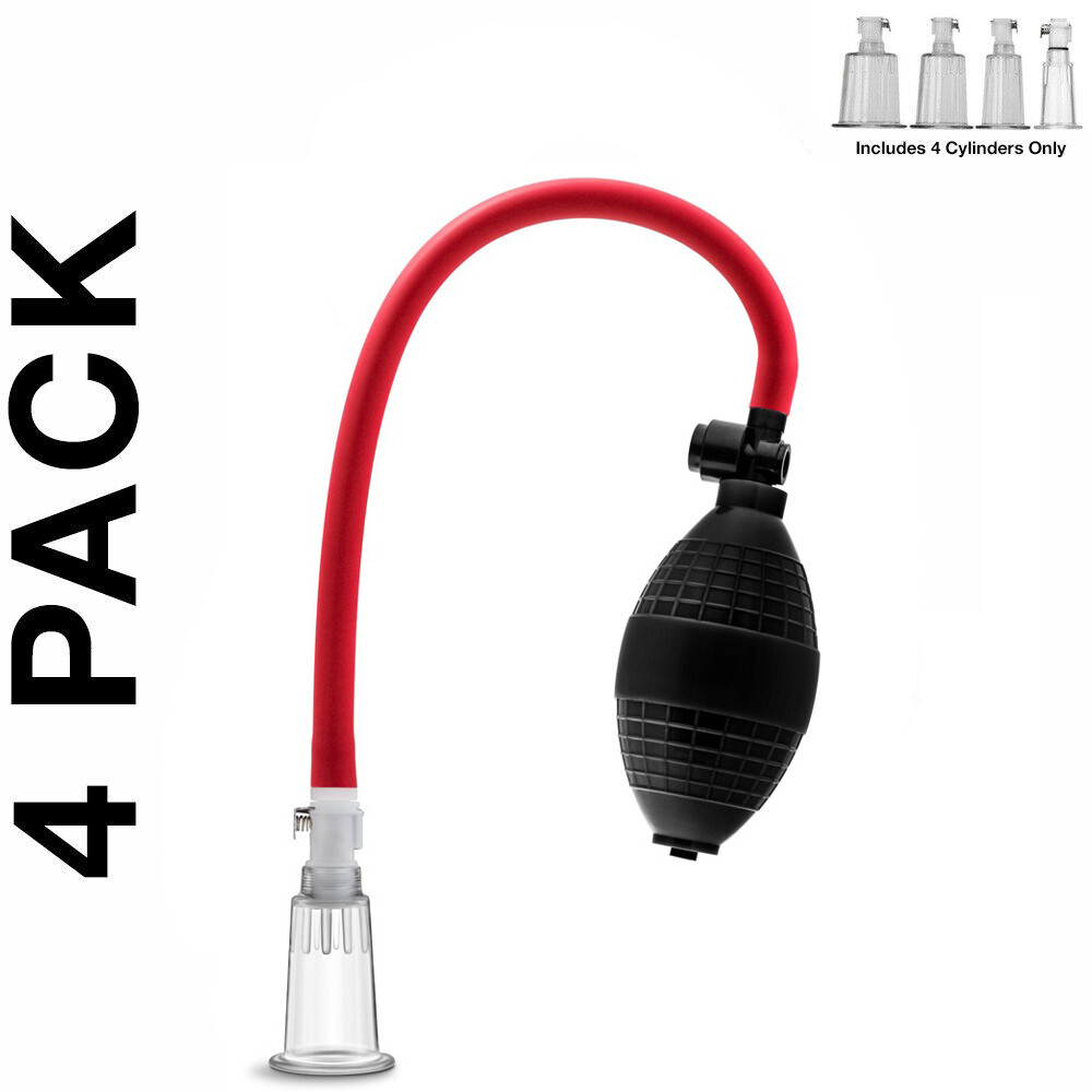 Clitoral Pump System w/ Clit & Nipple Air Tight Interchangeable Cylinders