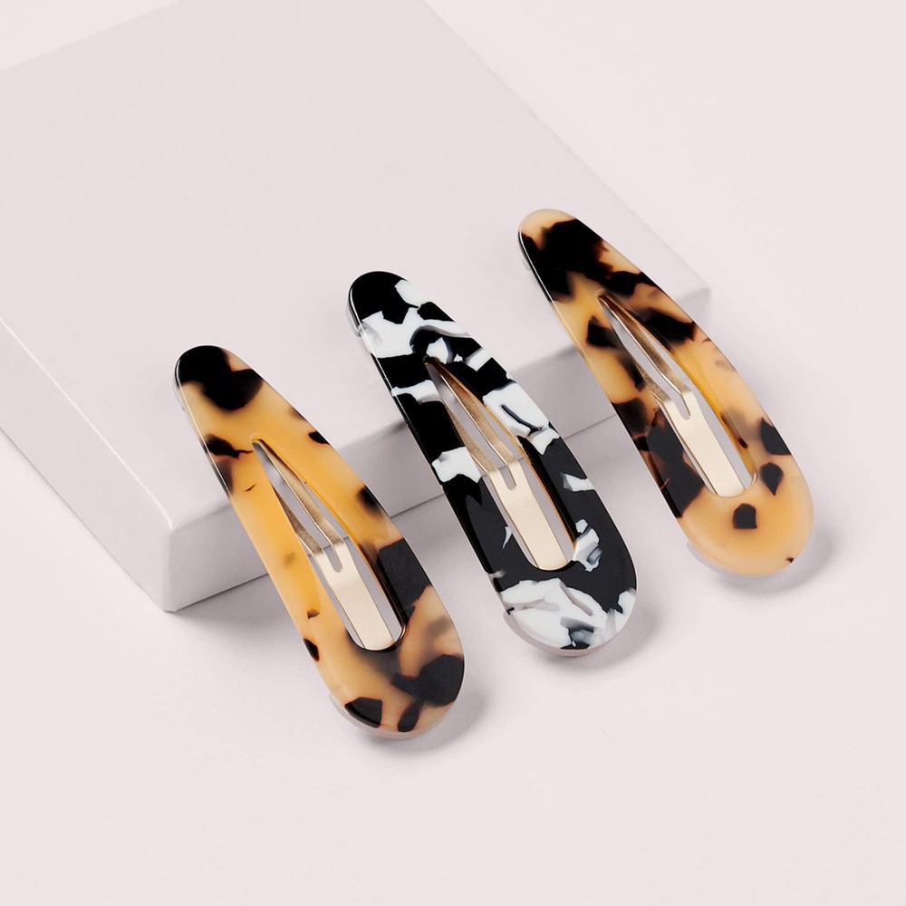 The Hair Edit Snap Triangle Tortoise Barrettes