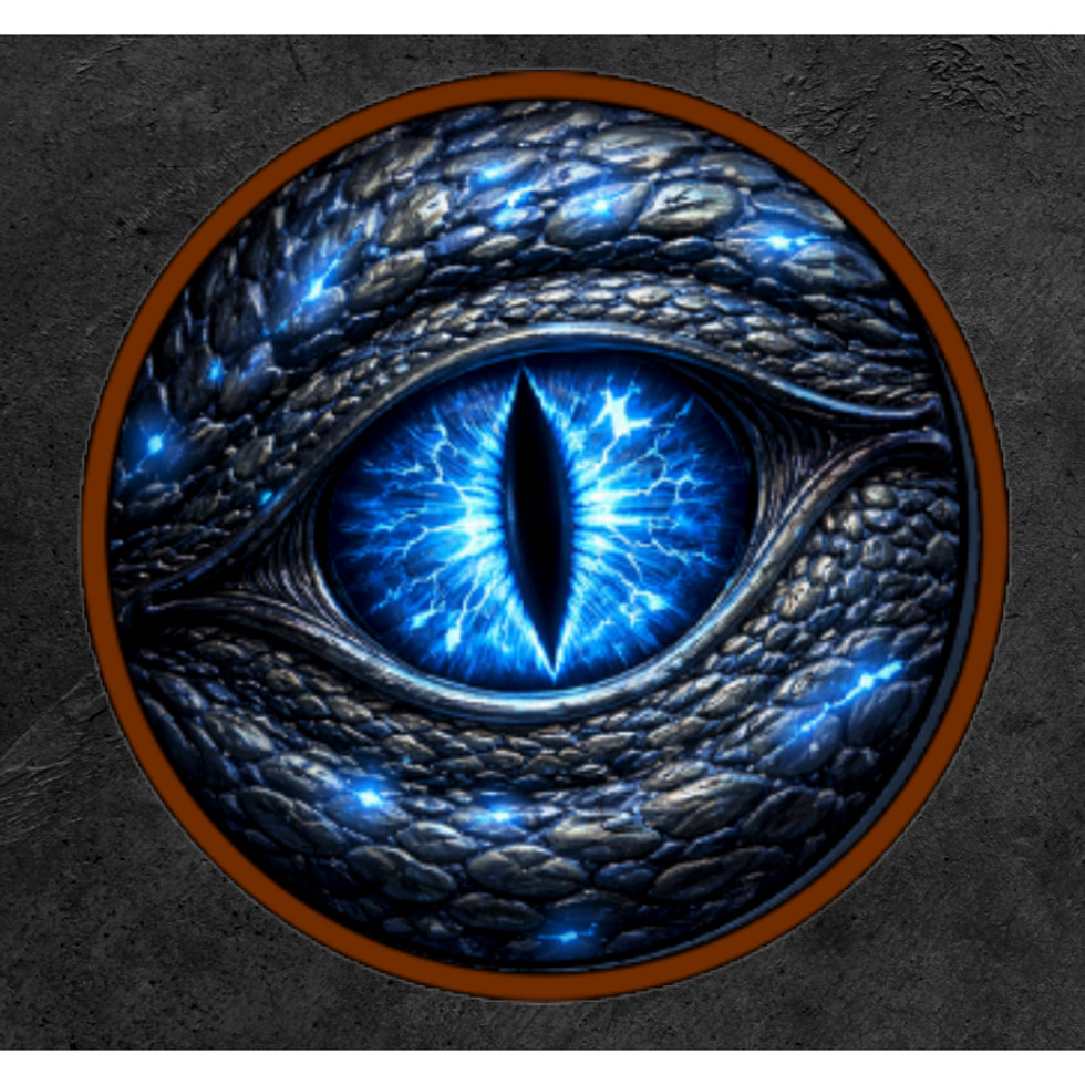 Ice Dragon's Eye Colorized 5 oz Copper Round (PRE-ORDER)