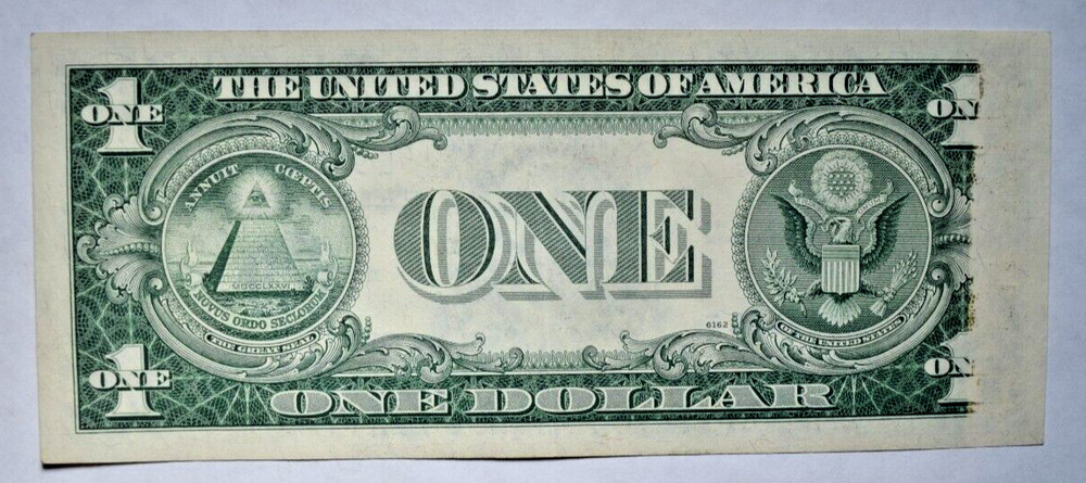 1935-E $1 SILVER CERTIFICATE ~ INSUFFICIENT INKING ERROR! SHARP AU/UNCIRCULATED!