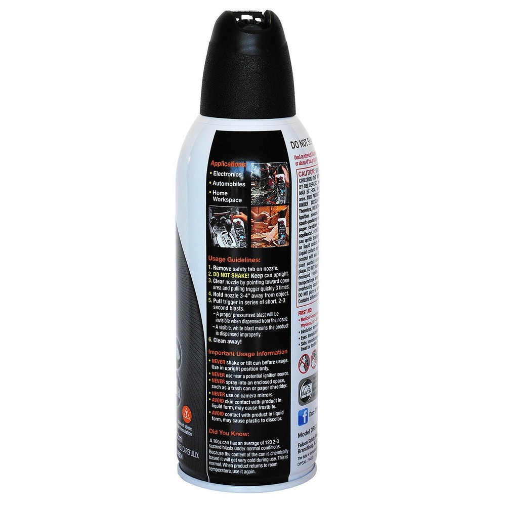 Falcon Dust-Off Compressed Air Electronics Lint Duster 10oz 