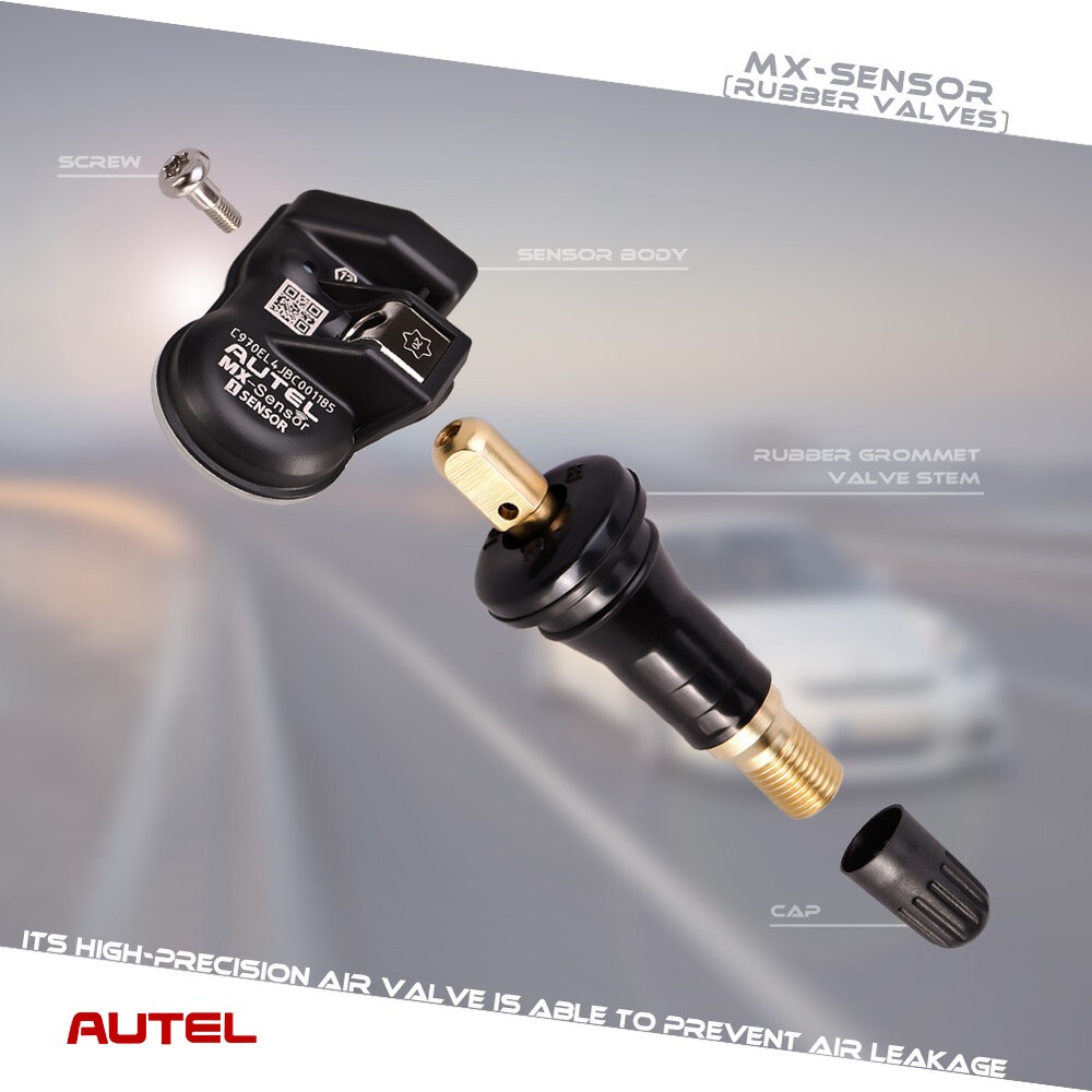 4* Autel TPMS MX-Sensor 2in1 315&433MHz Tire Pressure Sensor Programmable Rubber
