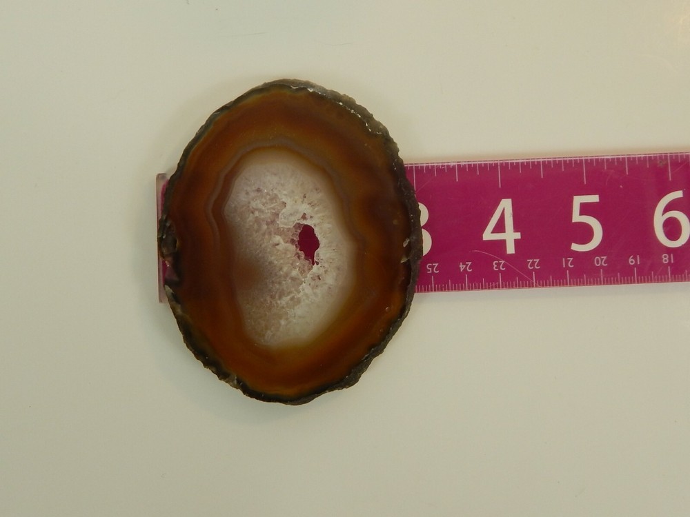 Agate Slab Amber/White Ice 4" x 3"