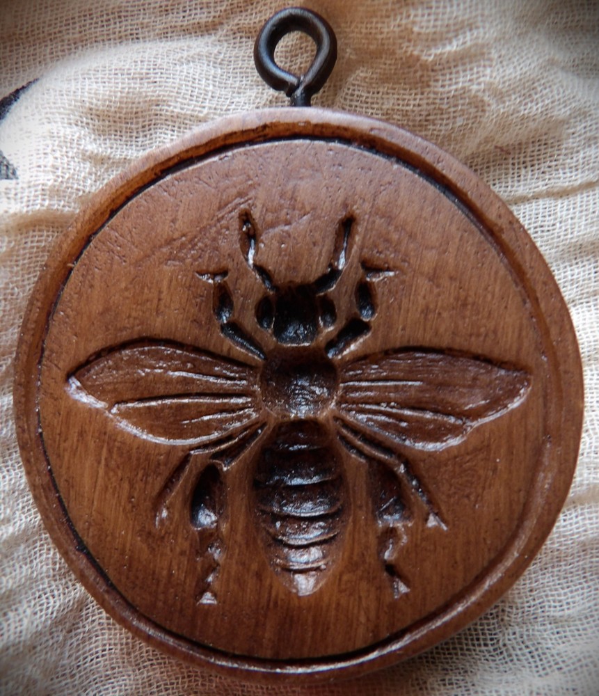 Springerle Cookie Mold Press Stamp - BEE HAPPY