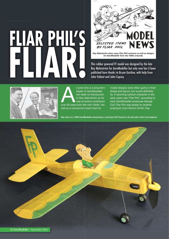 Model Airplane Plans (FF): Fliar Phil's Fliar 17" Rubber-Powered by Ray Malstrom