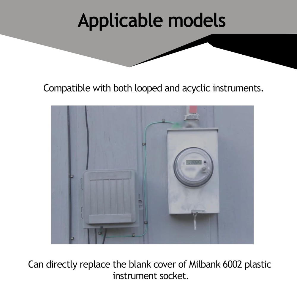 Electric Meter Socket Blank Covers - 4 Pack Replacement Plastic Clear Cover