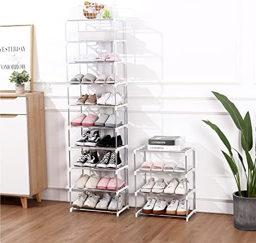 3-Tier Stackable Shoe Rack – Space-Saving Organizer
