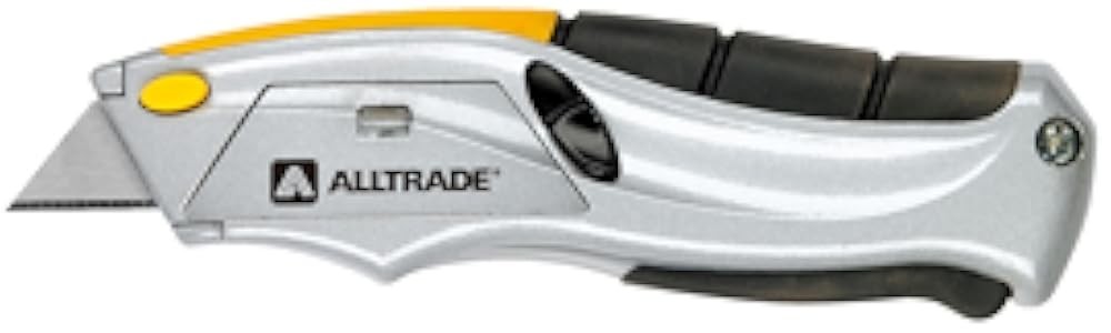 Squeeze Utility Knife, Auto-Loading Squeeze, 6 Heavy-Duty Blades