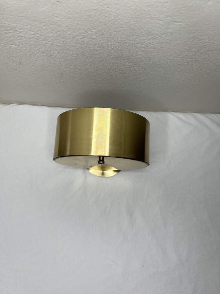 Mid-Century Modern Brass Table Or Desk Clock By Howard Miller