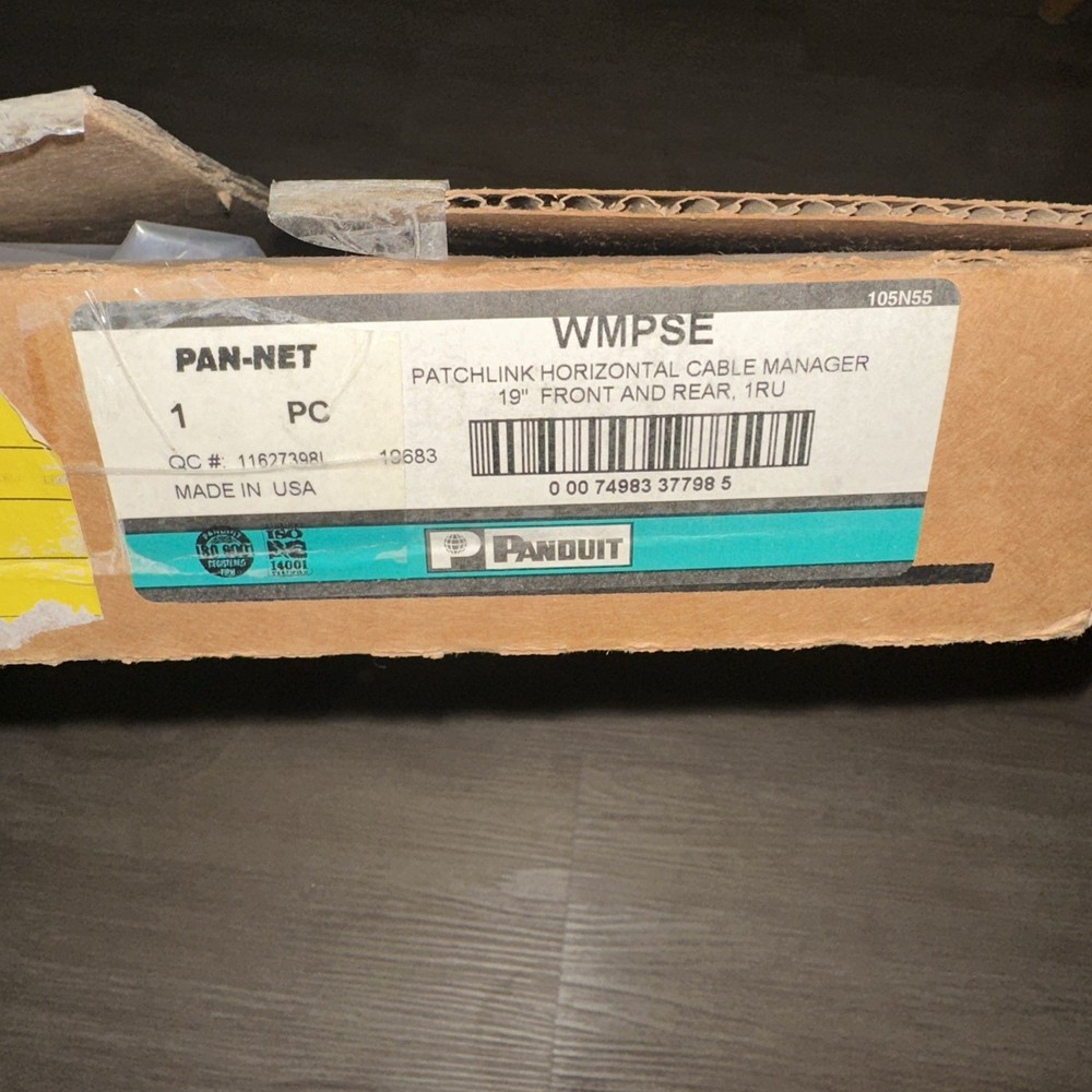 Panduit WMPSE PatchLink Horizontal Cable Manager 19in Front and Rear 1RU