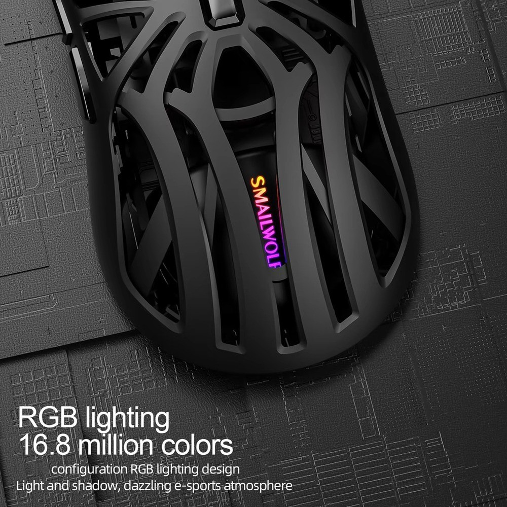 RS8 Bluetooth Mouse, 10000dpi, Three-Mode Connection, Macro7075