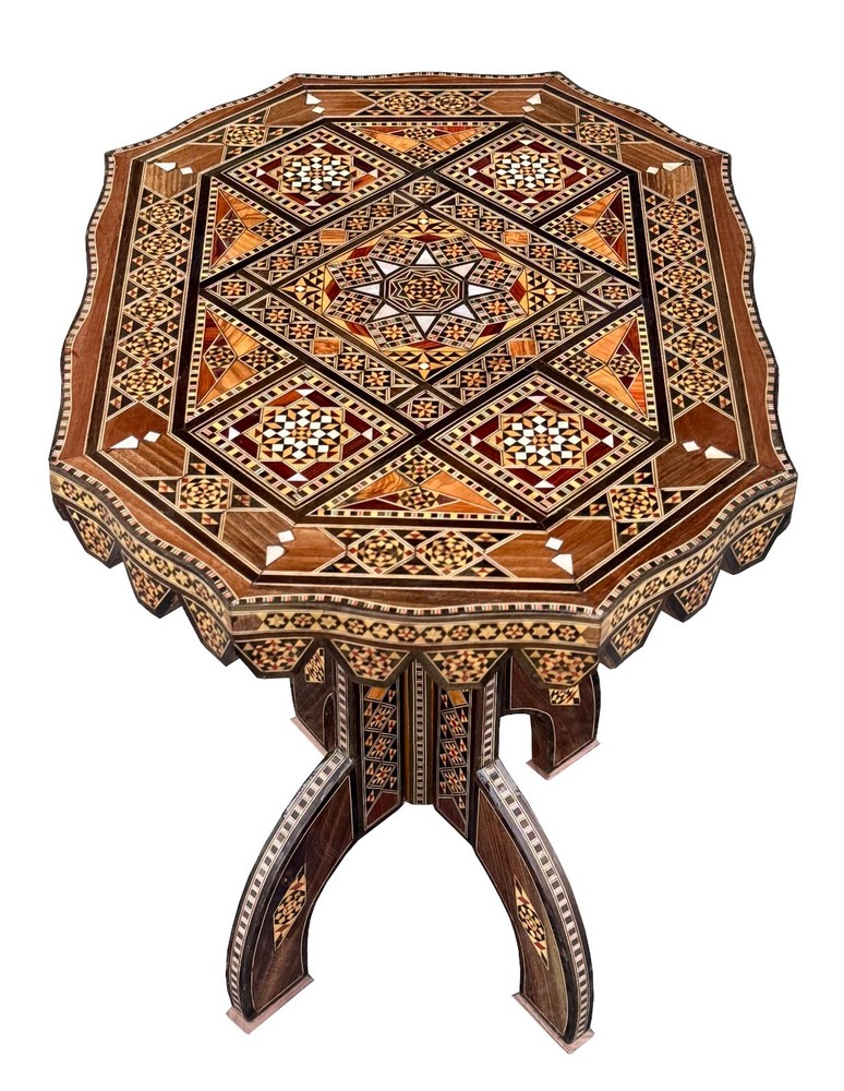 antique marquetry middle eastern table table
