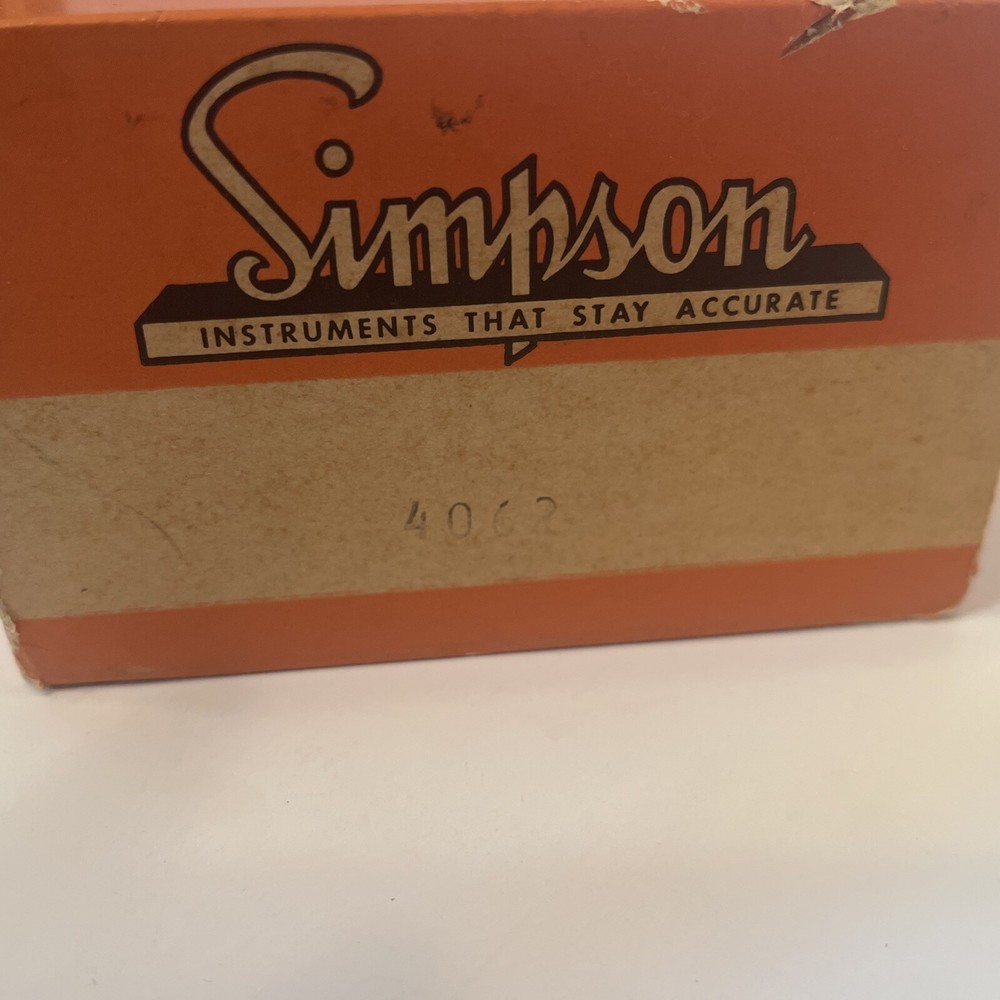 Simpson 4062 Ohm Meter NOS