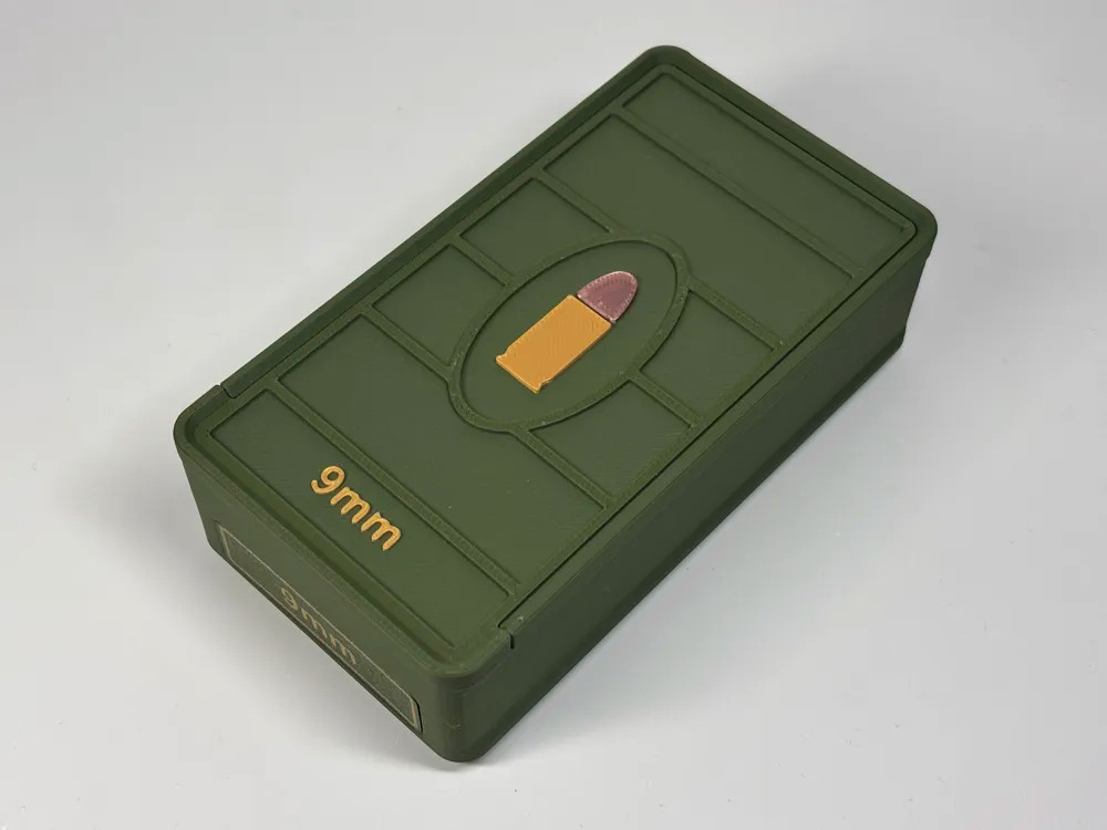 Stackable Ammo Storage Box 9mm Luger 50 Rounds