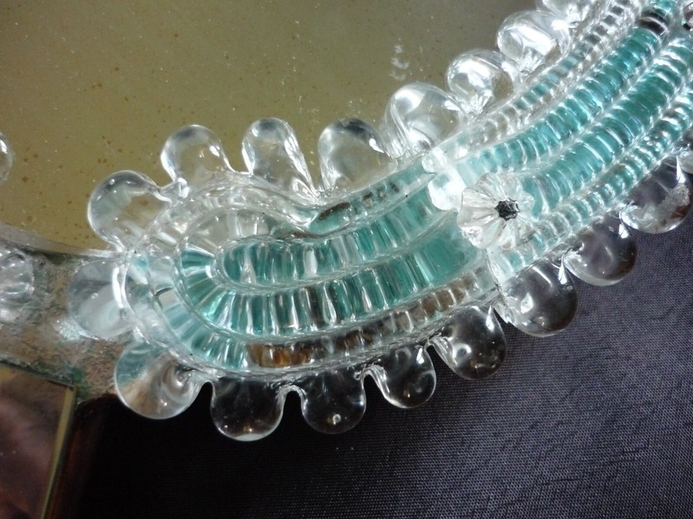 Vintage Murano Glass Wall Mounted Vanity Mirror