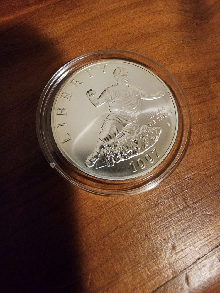 1997-S Jackie Robinson 90% silver comemmorative dollar