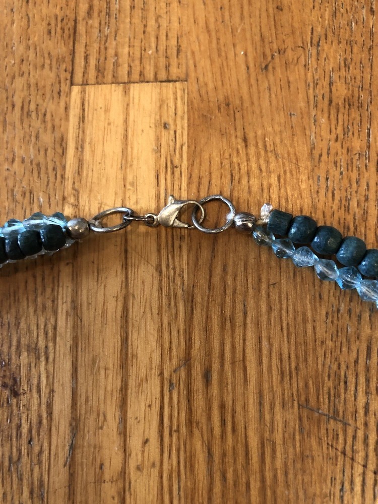 Craftsman Style Beaded Necklace. Triple Strand.