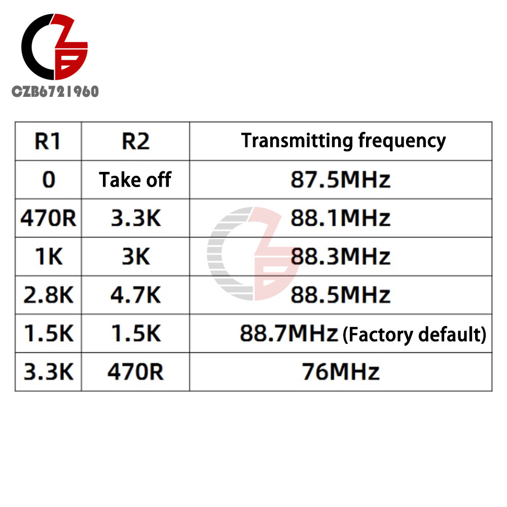 Wireless Microphone FM 88.7MHz Transmitter Module Support Dual-channel Stereo
